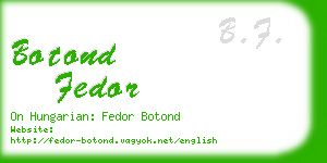 botond fedor business card
